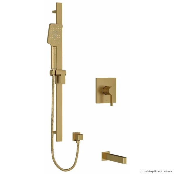 Brushed Gold Tub & Shower Faucet Trim | Paradox RIOBEL TKIT1244PXTQBG