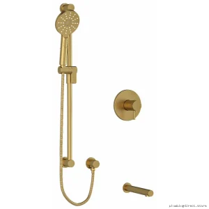 Brushed Gold Tub & Shower Faucet Trim Kit – RioBel