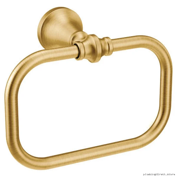 Colinet Brushed Gold Wall-Mount Towel Ring - Hanging Towel Holder YB0586BG
