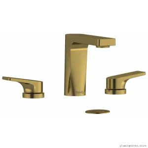Brushed Gold Widespread Bathroom Faucet 1.2 GPM Water-Saving Lever Handle