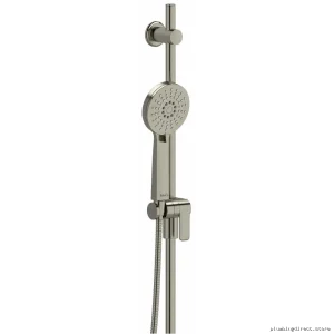 Brushed Nickel 2-Spray Handheld Shower with Adjustable Slide Bar