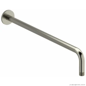 Brushed Nickel 20\" Wall-Mount Shower Arm w/Round Escutcheon