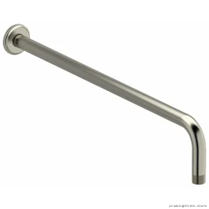 20-Inch Wall-Mount Shower Arm with Round Escutcheon - Stylish Brushed Nickel