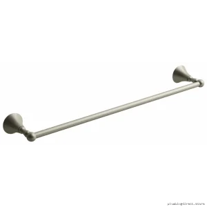 Brushed Nickel Towel Bar - 24 Inch Hudson Bathroom Rack HU5BN