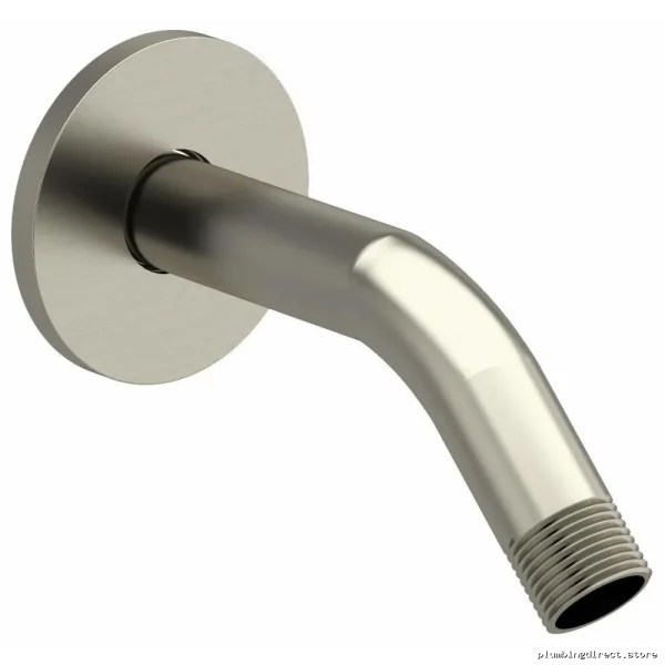 Brushed Nickel 6-Inch Wall Mount Shower Arm with Round Plate - RIOBEL 506BN