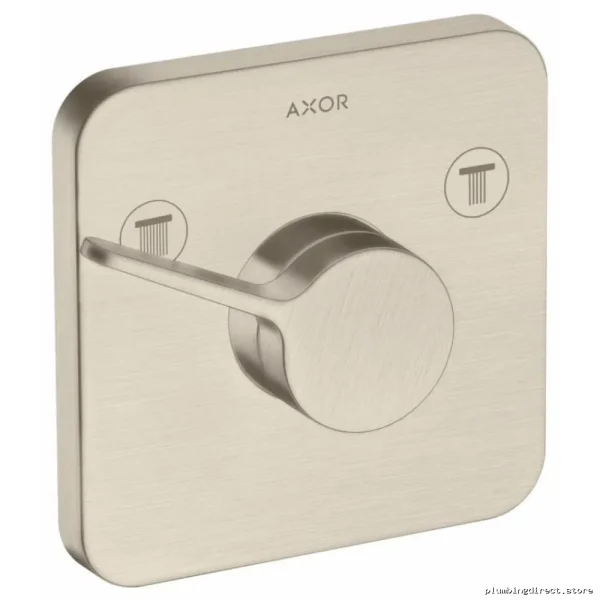 Brushed Nickel Axor One Diverter Trim for Shower Systems