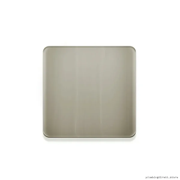 Brushed Nickel Bathroom Sink Push Drain with Overflow Square Cap