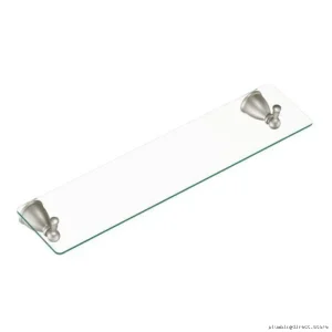 Brushed Nickel Glass Shelf - Moen Lindale Bath Vanity Storage