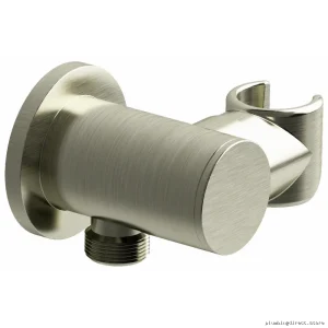 Brushed Nickel Handheld Shower Faucet Outlet With Mounting Holder