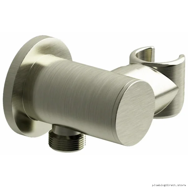 Brushed Nickel Handheld Shower Faucet Outlet With Mounting Holder