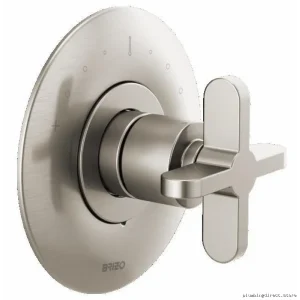 Brushed Nickel Handle-Free Thermostat Valve Trim by Odin Sensori – Model #T...