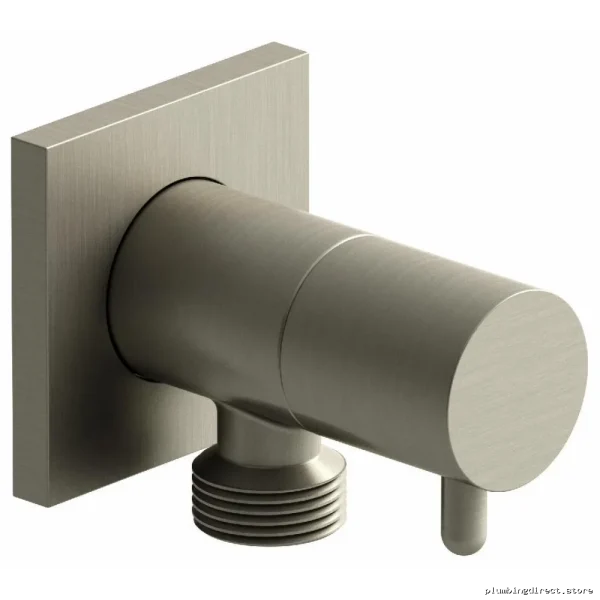 Brushed Nickel Handshower Outlet w/Shutoff Valve - RioBel