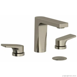 Brushed Nickel High-Flow Widespread Bath Tap with Lever Handles – RIOBEL Model OD08BN