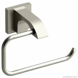Modern Brushed Nickel Toilet Paper Holder for Bathroom - RIOBEL Zendo