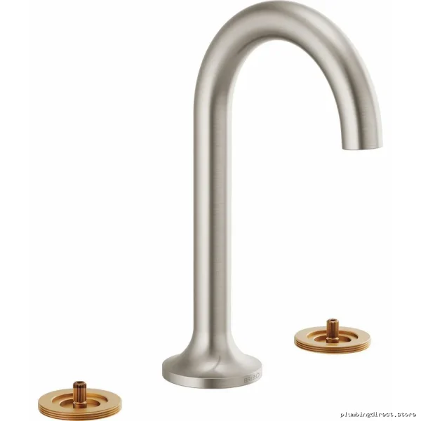 Brizo Odin Brushed Nickel Widespread Bathroom Faucet No Handles 65375LF - Image 2