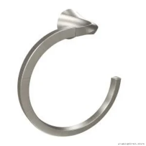 Oxby Wall-Mounted Towel Ring - Brushed Nickel Finish Y1286BN Moen