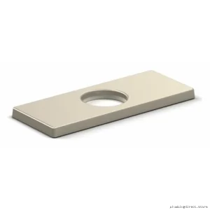 Brushed Nickel Rectangular Deck Plate 4 Center Holes - RIOBEL 5604BN