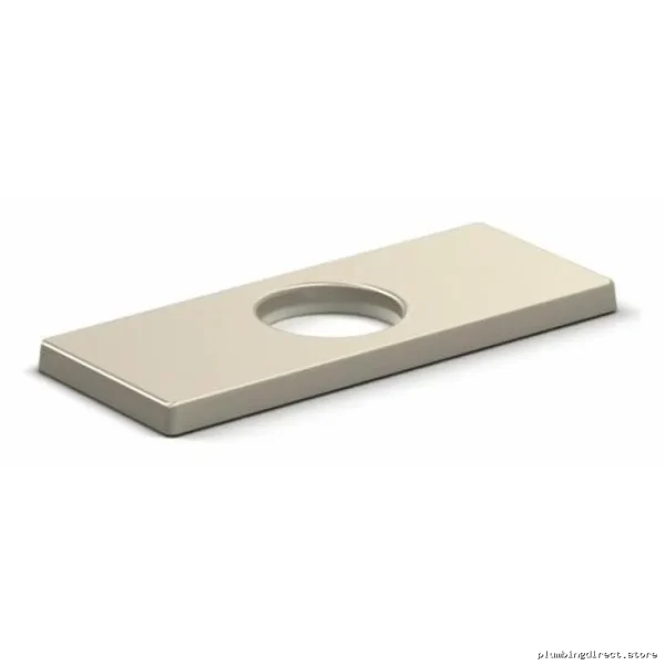 Brushed Nickel Rectangular Deck Plate 4 Center Holes - RIOBEL 5604BN