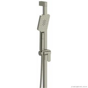 Brushed Nickel RIOBEL 4-Function Handheld Showerhead with 30-Inch Slide Bar