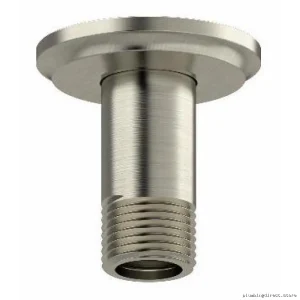 Brushed Nickel RIOBEL 559BN Ceiling Mount Shower Arm with Round Plate