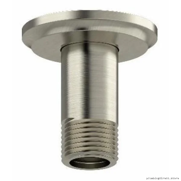 Brushed Nickel RIOBEL 559BN Ceiling Mount Shower Arm with Round Plate