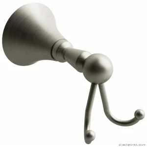 Brushed Nickel Robe Hook by Hudson - Wall Mounted Bathroom Organizer