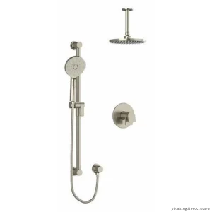 Brushed Nickel Ceiling Shower Faucet Trim Kit with Shower Arm TKIT323ODBN-6