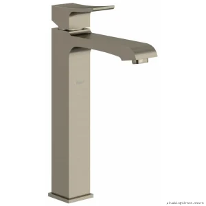 Brushed Nickel Single Hole Bathroom Faucet with Lever Handle 1.2 GPM