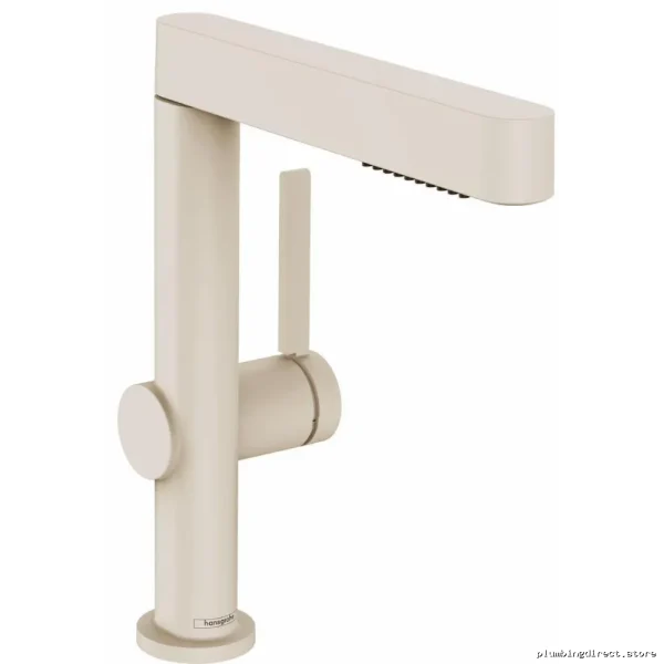 Brushed Nickel Single-Hole Kitchen/Bathroom Faucet with Pull-Out Spray