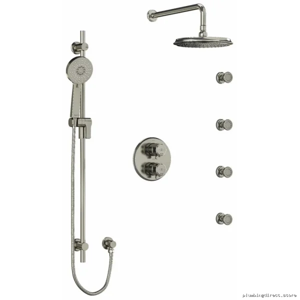Brushed Nickel Thermostatic Shower Faucet with Anti-Scald Safety - Moment