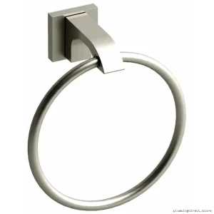 Brushed Nickel Towel Ring - Modern Zendo Bathroom Accessory ZO7BN
