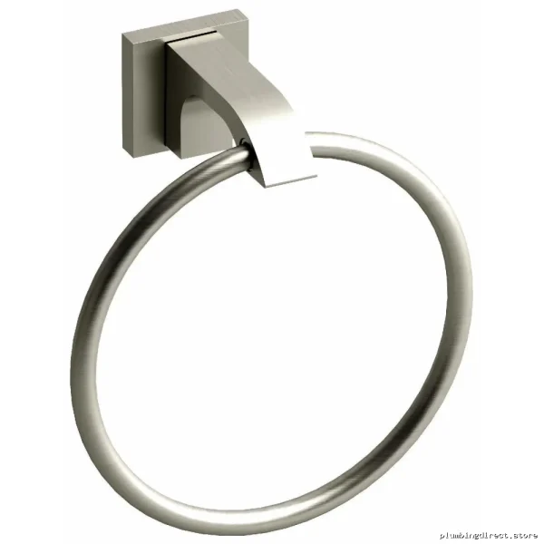 Brushed Nickel Towel Ring - Modern Zendo Bathroom Accessory ZO7BN