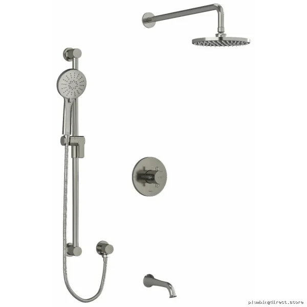 Brushed Nickel Tub & Shower Faucet Trim Kit | Edge Collection RioBel