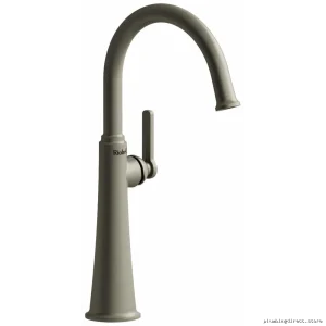 Brushed Nickel Vessel Sink Faucet with C-Spout 1.2 GPM Water Saving