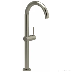 Brushed Nickel Single Hole Vessel Sink Faucet 1.2 GPM Knurled Handle RL01KNBN