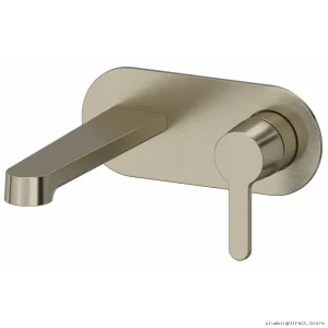 Wall-Mount Bath Faucet Trim with Lever Handle & Eco-Friendly Low-Flow in Brushed Nickel