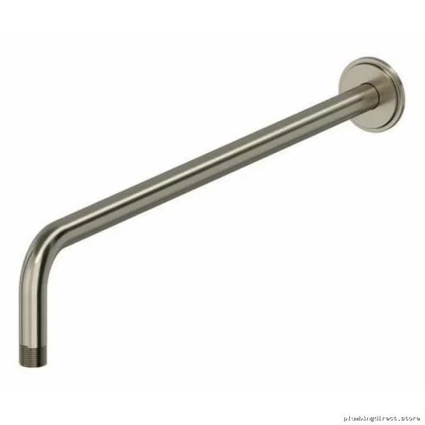 Brushed Nickel 20" Wall-Mount Shower Arm with Round Backplate