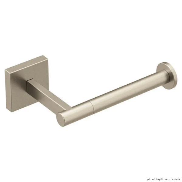 Brushed Nickel Single Post Wall-Mount Toilet Paper Holder - Space-Saving Design
