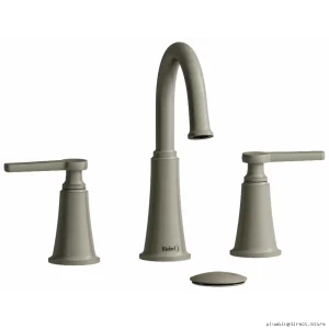 Brushed Nickel Widespread Bathroom Faucet with C-Spout 1.2 GPM Water-Saving