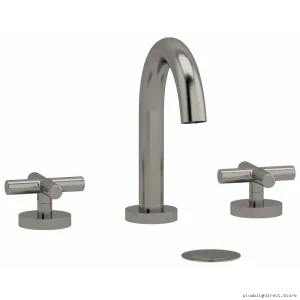 Brushed Nickel RIOBEL RU08+BN Widespread Bathroom Faucet 1.2 GPM C-Spout Cross Handles