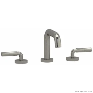 Widespread Mount Bath Faucet w/U-Shaped Spout & Lever Handle - Low Flow Brushed Nickel