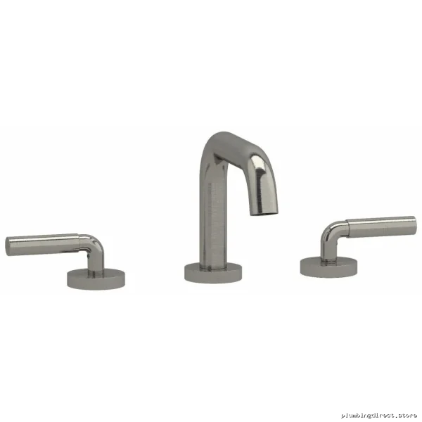 Widespread Mount Bath Faucet w/U-Shaped Spout & Lever Handle - Low Flow Brushed Nickel