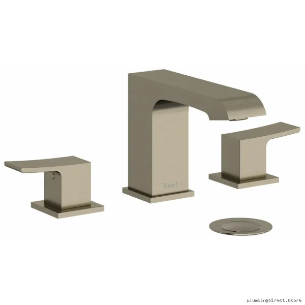 Brushed Nickel Widespread Bathroom Faucet 1.2 GPM Water-Saving Lever Handle