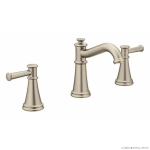 Brushed Nickel Belfield Widespread Bathroom Faucet Trim - Moen T6405BN