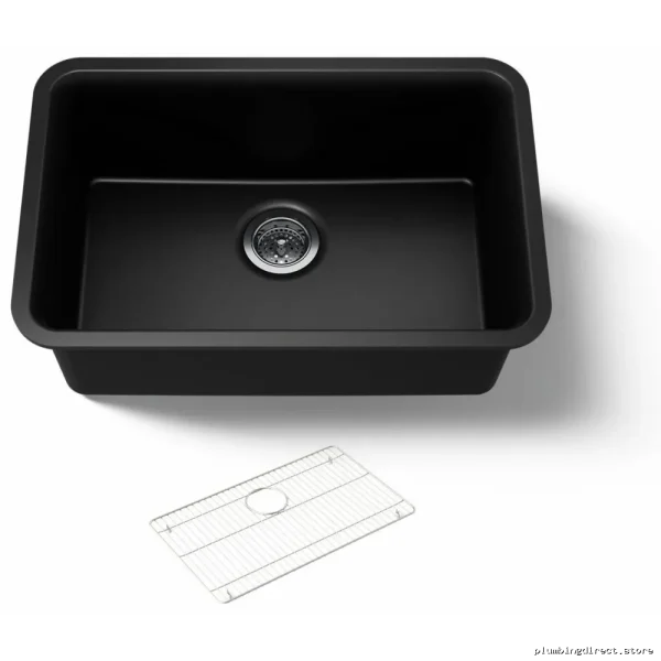 Cairn Neoroc Undermount Sink w/ Rack - Matte Black - Image 3