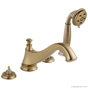 Cassidy Roman Tub Faucet & Hand Shower - Champagne Bronze, Fewer Handles Delta Series