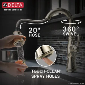 Cassidy Design Bar Sink Faucet - Delta Polished Nickel Spray