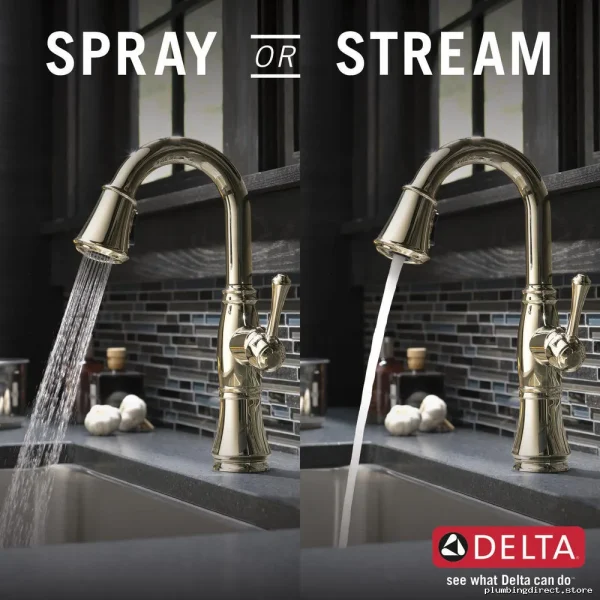 Cassidy Design Bar Sink Faucet - Delta Polished Nickel Spray - Image 4