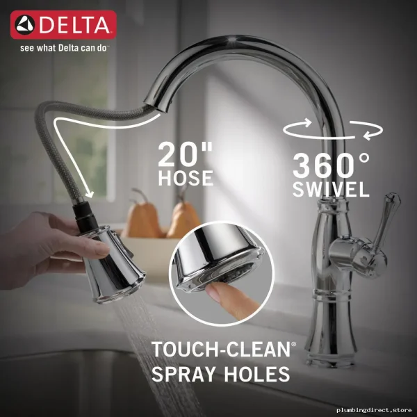 Cassidy Kitchen Faucet Pulldown Spray - Lumicoat Chrome Delta 9197-PR-DST - Image 5