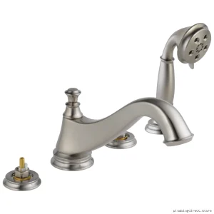 Cassidy Roman Tub Faucet Trim with Hand Shower Less Handles Stainless Delta T4795-SSLHP